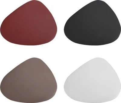 Obrázek produktu pro Kožené podtácky, oboustranné, voděodolné, sada 4 kusů, protiskluzové, vhodné do myčky