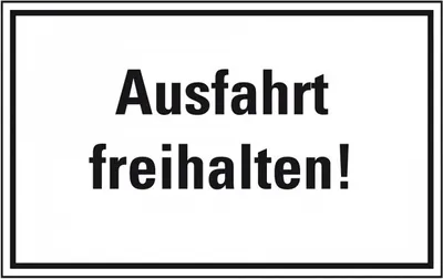 Produktbild von Dreifke® Schild I Hinweisschild Ausfahrt freihalten!, Kunststoff, 300x200mm