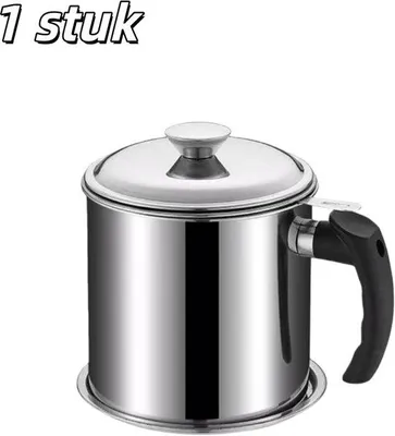 Obrázek produktu pro Ocelový dávkovač oleje s filtrem a víkem, 1,4 l, stříbrný