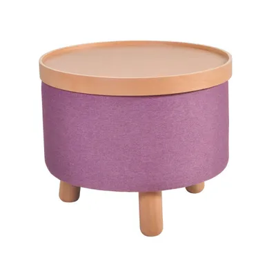 Produktbild von Molde Hocker Beistelltisch mit Tablett Ø50x40cm lila