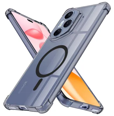 Obrázok produktu pre Techsuit - Shockproof Clear Silicone MagSafe kryt na Honor 400 Pro - dymovo čierny