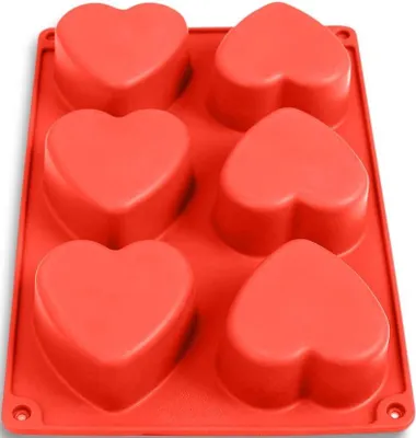 Produktbild von Silikonform Herz- Backform Muffinform Herzform Kuchenform Zur Herstellung Von Seife Schokolade Kuchen Raysin Gips