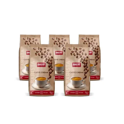 Produktbild von Meray Caffè Crema Kaffeebohnen 500g – Intensität 8/10 - 5 Packungen