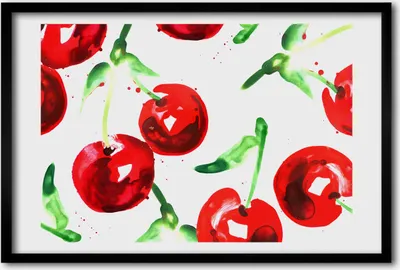 Produktbild von Bild 60x40 MDF-Rahmen, Wandkunst Kirschen