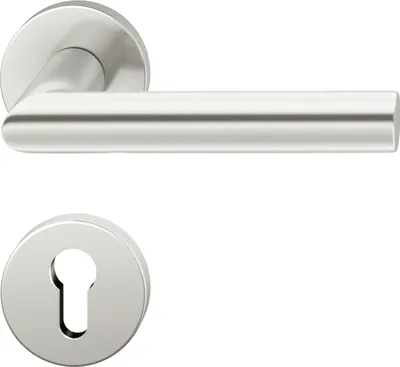 Produktbild von FSB Drückergarnitur 121076 ASL - Türgriffe mit Rosetten PZ, Alu silber eloxiert