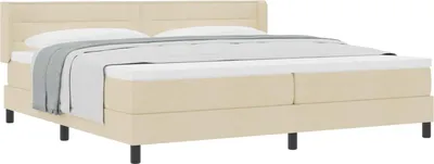 Immagine prodotto di Letto a molle con materasso Crema 200 x 200 cm Tessuto
