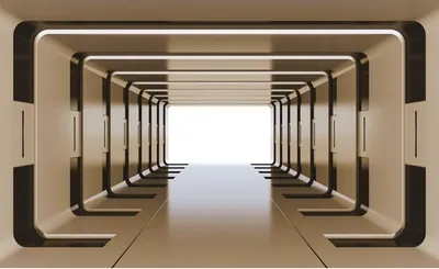 Produktbild von Fototapete Vlies 2800 VEXXL Tunnel 3D gold 3-tlg. 312 x 219 cm