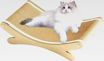 Produktbild von Kratzbretter Katze, Sisal Kratzbrett Für Katzen, Katzenkratzbretter, Verschleißfeste Katzen Lounge Kratzmöbel Kratzspielzeug Für Krallenschleifen, Spielen Und Schlafen,47x30x13cm
