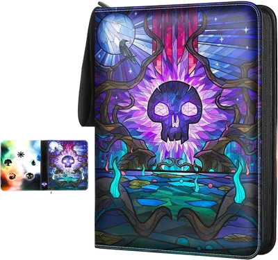 Produktbild von Sammelkarten Album für MTG, für 900 Karten, MTG Binder für Standardkarten, Karten Sammelalbum für YGO/PTCG Spielkarten für Kinder Violett