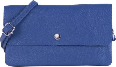 Produktbild von Damen Echtleder Umhängetasche Clutch Handgefertigt in Italien Verstellbarer Schultergurt 3 Fächer Leicht Kompakt Elegant