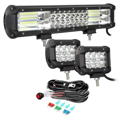 Immagine prodotto di Striscia LED, alta luminosità, design impermeabile, 15 pollici, kit di cablaggio 2x36W