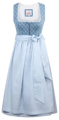 Produktbild von MarJo Dirndl NEBELBERG Himmelblau, klassisch, 70 cm Rocklänge, mit Schürze