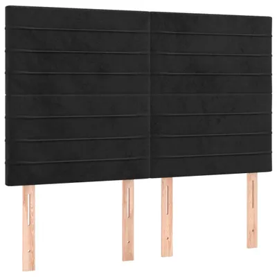 Obrázok produktu pre Čelo postele čierne 144x5x118/128 cm zamatové