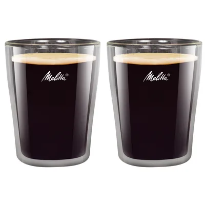Produktbild von Melitta Doppelwandige Kaffee-Gläser, Transparent, Borosilikatglas, Rund, 2 Stück(e), klar, 200 ml