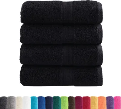 Immagine prodotto di vidaXL Asciugamani per ospiti Premium SOLUND 4 pezzi nero 30x50 cm 600 g/m²
