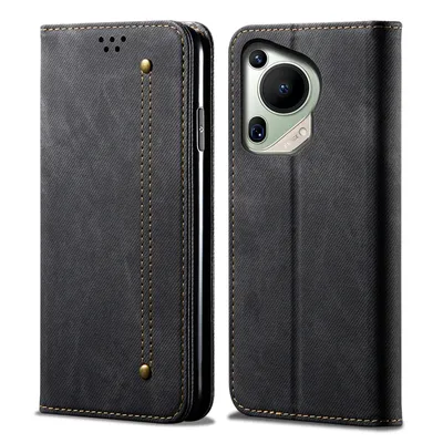 Produktbild von Hülle für Huawei Pura 70 Ultra Leder Brieftasche Flip Bookstyle Schutzhülle mit Standfunktion Schwarz