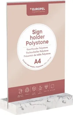 Immagine prodotto di EUROPEL 351020 Supporto da tavolo EUROPEL, DIN A4 verticale, polipropilene bianco