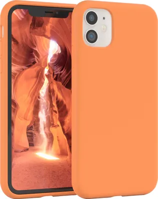 Produktbild von EAZY CASE Silikonhülle für Apple iPhone 11 Silikon Backcover Schutz in Orange