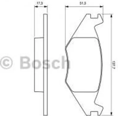 Produktbild von Bosch Bremsbelagsatz, Scheibenbremse 0 986 468 890