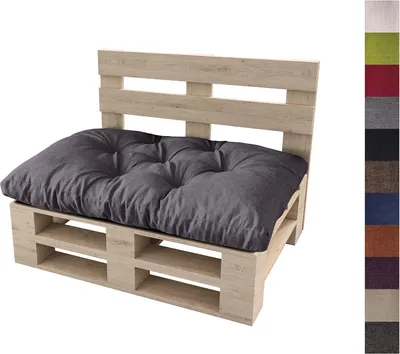 Produktbild von sunnypillow Palettenkissen Auflage Set für Europaletten Indoor und Outdoor Palettenpolster Palettensofa Kissen mit schöner Steppung viele Farben und Größen zur Auswahl Sitzkissen 120 x 60