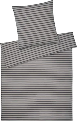 Immagine prodotto di elegante biancheria da letto in morbida flanella Inverness pebble 155x220 cm + 80x80 cm