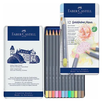 Immagine prodotto di FABER-CASTELL 114622 12 FABER-CASTELL Goldfaber Aqua Aquarellstifte farbsortiert