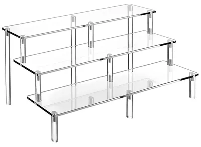 Acryl-Stufen-Organizer 3-stufig 40x21x15 cm transparent