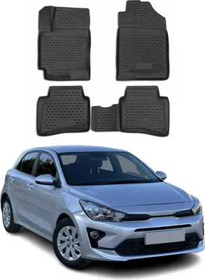 Obrázek produktu pro 2017-2024 Kia Rio Podlahové rohože TPE černé 4 ks