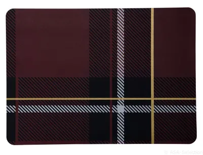 Immagine prodotto di Set di tovagliette in pelle "Optic" della collezione ASA Selection, motivo tartan rosso e rosso