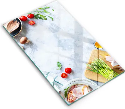 Produktbild von Abdeckung Glas - Küchenabdeckung - 30x52 cm - Abdeckplatte - Zutaten in der Küche