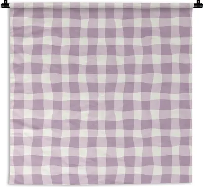 Produktbild von MuchoWow® Wandteppich Wandbehang Pastell - Lila - Muster 60x60 cm Tapisserie Dekoration Wandtuch - Dekorationen - Wand Decke