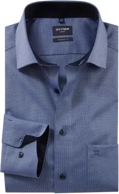 Produktbild von Olymp Luxor Hemd blau Struktur Modern Fit