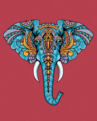 Obrázek produktu pro Zuty - Diamantové malování - MANDALA SLON, 40x50 cm, vypnuté plátno na rám