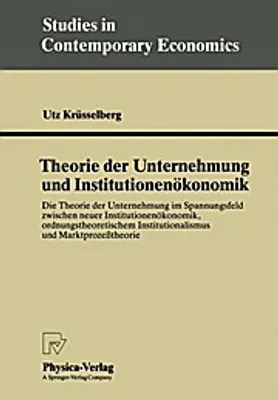 Immagine prodotto di Theorie der Unternehmung und Institutionenökonomik