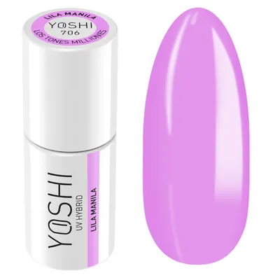 Produktbild von Yoshi | Yoshi Hybridlack 706 Lila Manila - 6 Ml - Helles Lila - Milchiges Finish - Uv Hybridlack