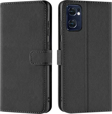 Produktbild von Conie Klapp Tasche für OPPO Find X5 Lite Kartenfach Rundumschutz Hülle in Schwarz