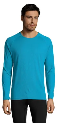Image de SOLS - T-shirt pour homme - Sport à manches longues LT1549 (XXL) (bleu aqua)