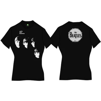 Produktbild von The Beatles With The Beatles (Back Print) Black S Damen T-Shirt