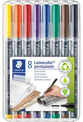 Produktbild von Staedtler 314 WP8, Schwarz, Blau, Braun, Grün, Orange, Rot, Violett, Gelb, Transparent, Polypropylen (PP), 2,5 mm, 1 Stück(e)
