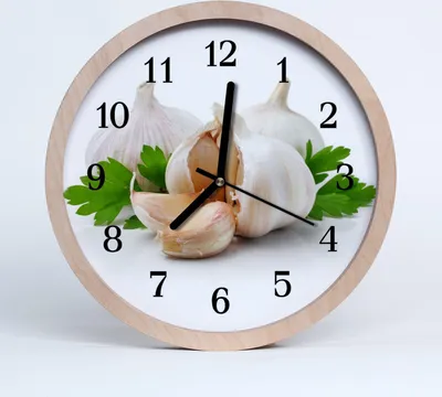 Produktbild von Holzuhr 30fi cm wanduhr - Knoblauch Küche