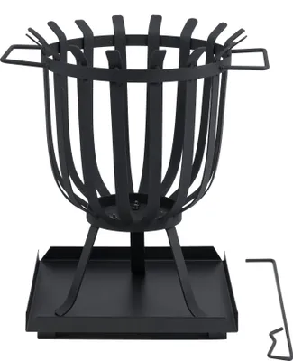 Produktbild von tepro Feuerstelle Feuerkorb Brentwood, schwarz (36 x 36 x 45 cm)
