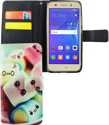 Produktbild von Handyhülle Tasche für Handy Huawei Y3 2017 Schriftzug Marshmallows
