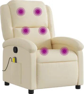 Obrázek produktu pro masážní křeslo vidaXL Cream Fabric
