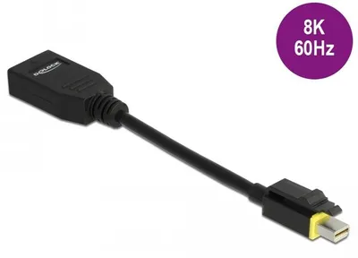 Produktbild von Mini DisplayPort 1.4 zu DisplayPort Adapter mit Einrastfunktion 8K 60 Hz Delock