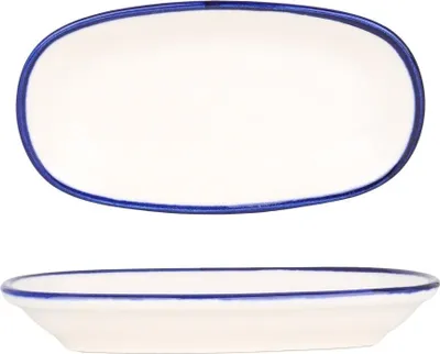 Produktbild von Rinart Servierschale - Blue Edge - Porzellan - 16x9 cm