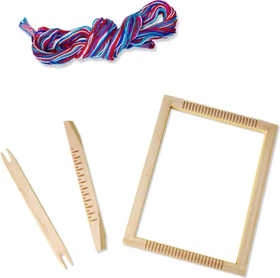 Produktbild von SES Creative 00876 Webrahmen Holz - Kreatives Weben & Basteln Set für Kinder, Strickset für Kinder, 6 Jahr(e), Mehrfarbig, 1 Stück(e)