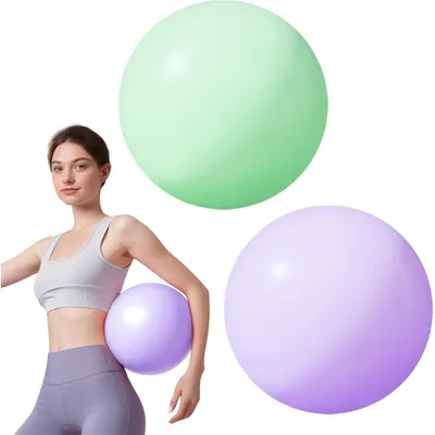 Produktbild von Gymnastikball 25cm Lila + Mintgrün Anti-Burst Yoga Pilates Balance Ball