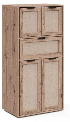 Image de Commode avec tiroirs Vicco Elven Chêne 59x122cm avec 4 portes et un tiroir, Model 59352