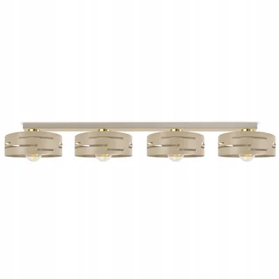Produktbild von LUXOLAR Deckenleuchte 94cm 4-flammig Beige Gold E27 RAL 1019