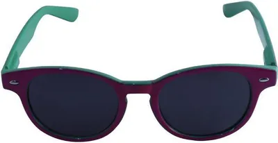 Produktbild von 80er Retro Sonnenbrille zweifarbig - lila & grün
